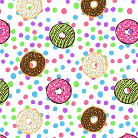 GRAPHICS & MORE Cute Donuts Sprinkles Chocolate Yummy Premium Roll Gift Wrap Wrapping Paper