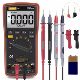 Thsinde Digital Multimeter Orange 10 Functions With Ncv Voltage Alert And Lcd Display