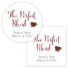 The Perfect Blend Wedding Favor Stickers For Tea or Other