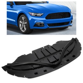 KUAFU Engine Splash Shield Compatible with 2015-2017 Ford Mustang EcoBoost Premium GT V6 Engine/Radiator Cover Replacement for FR3Z17626B FO1228144 PP Black