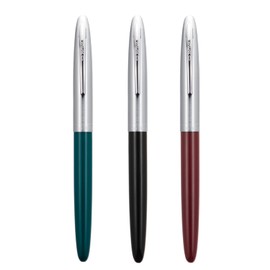 3 PCS Hero 329-2 Fountain Pen Set, Fine Nib with Different Color (Black, Red, Green)