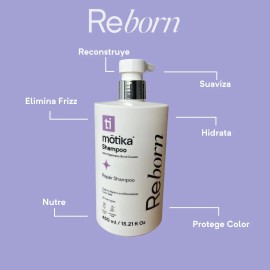 Reborn Shampoo Ultra Reparador Todo Tipo De Cabello 450ml