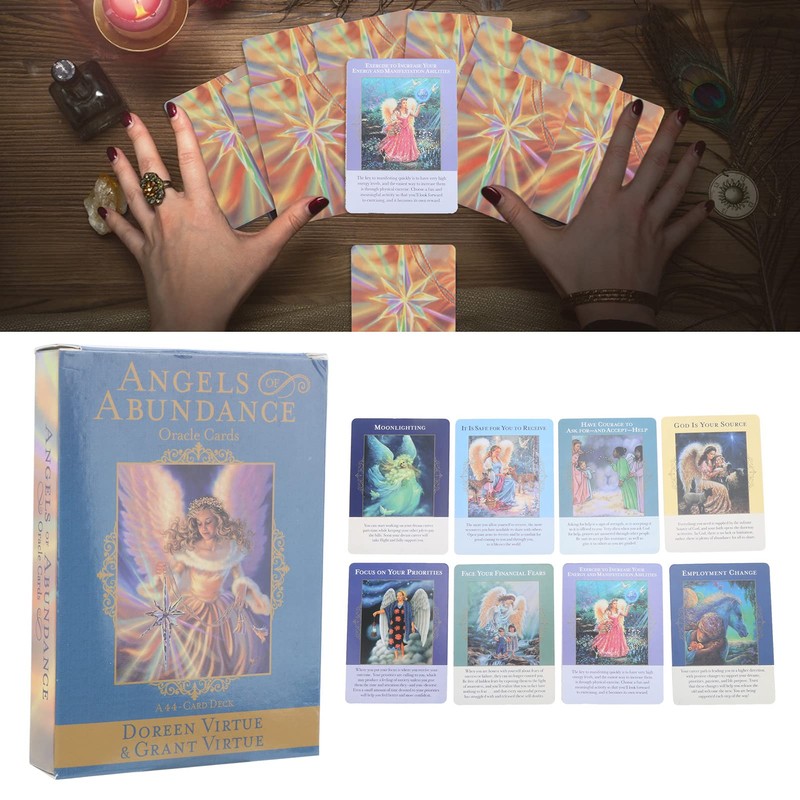 bouti1583 Angels of Abundance Oracle Cards 44 Cards Exquisite Light