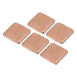 MECCANIXITY Heatsink Copper Sheet Shim, 2.5mm Thickness 15 x 15mm Pad with Thermal Conductive Adhesive Tape for Desktop Computer CPU Cooling Patch 5 Set