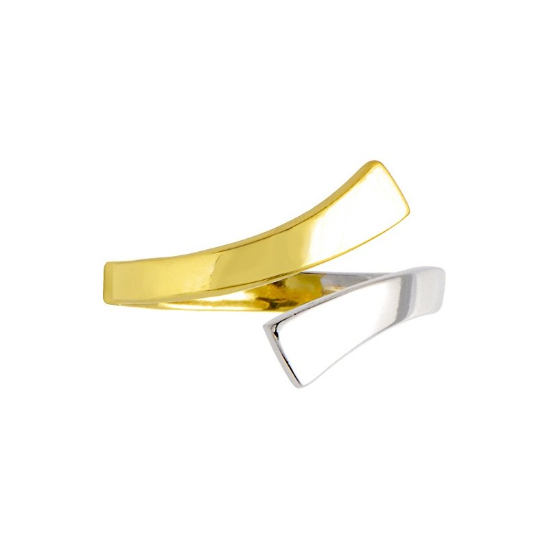 Body Candy Solid 10k Yellow White Gold Two Tone Wrapped