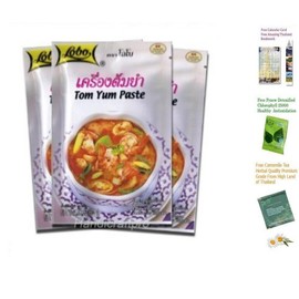 Lobo Brand Thai Tom Yum Paste 1.06 Oz (Pack of 3) Thai Seasoning