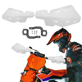PRO CAKEN Universal 7/8" 22mm and 1 1/8" 28mm Handle Bar Hand Guards Nylon Bracket for Dirt Bike Motocross ATV for SX SXF EXC XCW-White…