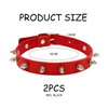 CVFRTT 2 Pieces Studded Collars, Leather Collars, Punk Style Collars,
