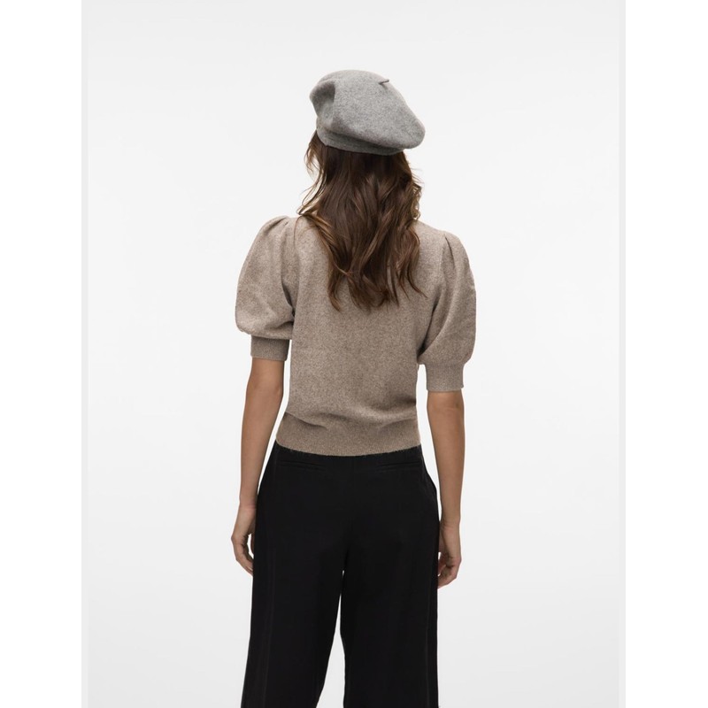 VERO MODA Women's Vmdoffy 2/4 O-Neck Pullover Ga Noos, Moon
