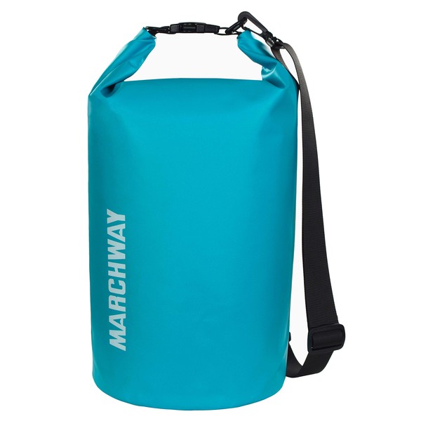 MARCHWAY Floating Waterproof Dry Bag 5L/10L/20L/30L/40L, Roll Top Sack Keeps Gear Dry for Kayaking, Rafting, Boating, Swimming, Camping, Hiking, Beach, Fishing (Teal, 5L)