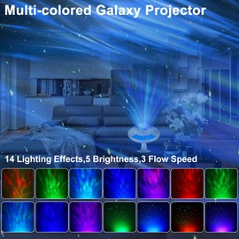HAARAY Star Projector, Galaxy Projector with Remote and Timer, 5 Adjustable Brightness, RGB Color Changing Night Light for Kids Teen Girls Boys Adults Party Ceiling Room Decor