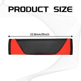 Hirificing 2PCS Seatbelt Cover Car Belt Cover Seatbelt Cushion, Carbon Fiber Wagon Seat Belt Pad Shoulder Strap Protection, Car Safety Seat Belt Strap Cushion Protect Your Neck and Shoulder(Red)