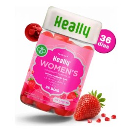 Heally Women Multivitamínico Mujer Gomitas Azúcar Omega Ácido Hialurónico Acaí Vitaminas Suplemento Natural Gluten