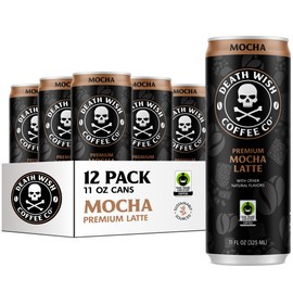 Death Wish Coffee, Iced Coffee Cold Brew, 8g Protein, Fair Trade (Mocha Latte)