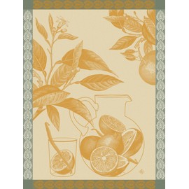 Le Jacquard Français Eaux D'Agrumes Mandarin Tea Towel 60 x 80 cm Cotton