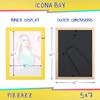 Icona Bay 7x5 Picture Frames (Yellow, 3 Pack), Coloured Solid