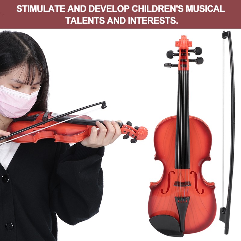 Simulated Kid Acoustic Violin Toy Adjustable String Musical Beginner Develop