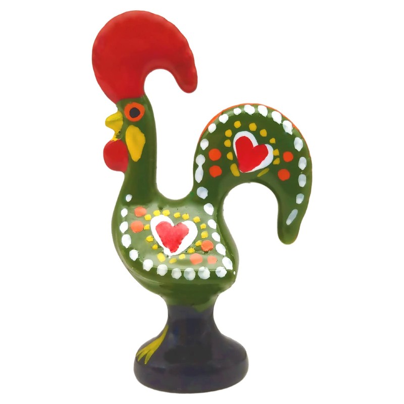 2 Inch Good Luck Portuguese Rooster Barcelos Metallic Figurine for