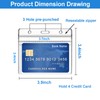 6 Pack Horizontal Badge Holders Plastic with Resealable Zipper, Waterproof