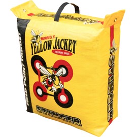 Morrell Yellow Jacket 19 Pound Portable Stinger Adult Field Point Archery Bag Target with 2 Shooting Sides, 10 Bullseyes, and Handle, Yellow M-88