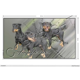 Pets-easy Rectangular Sticker Dog 25 cm German Hunting Terrier