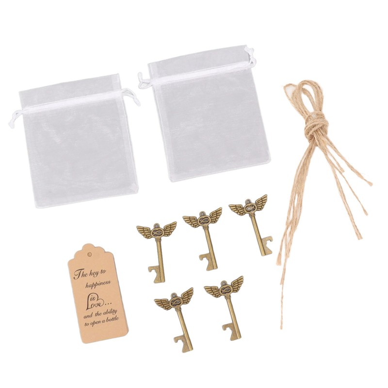 Key Bottle Opener Vintage DIY Exquisite Elegant Angel Wing Key