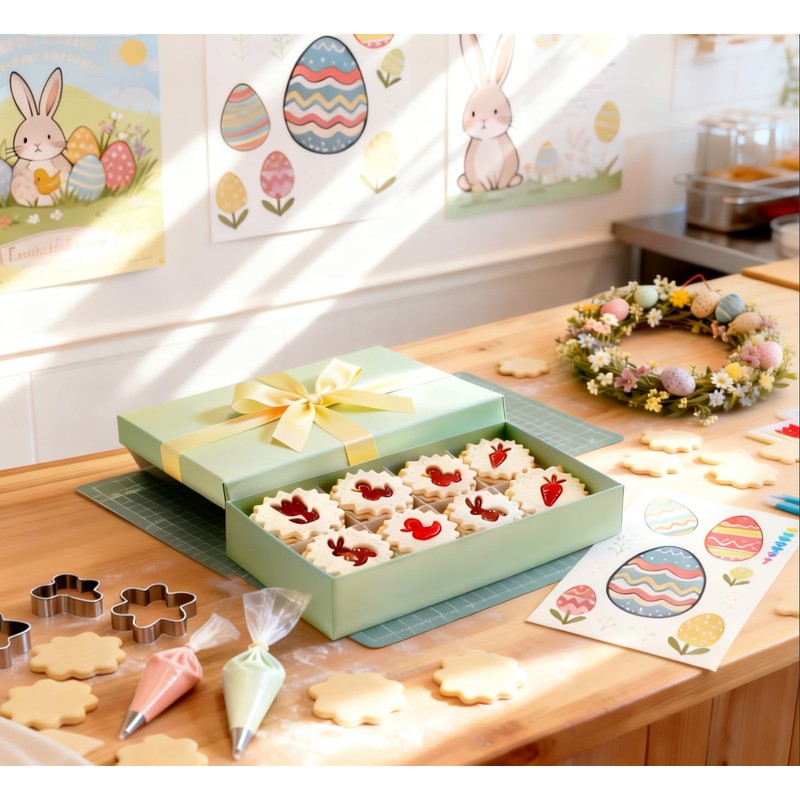 ZADE Mini Easter Cookie Cutters - 17PCS Stainless Steel Easter