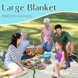 awufncksn Boho Picnic Blanket Waterproof Foldable Extra Large Picnic Mat Beach Blanket 60"x80" for Camping Beach Hiking Patio Party Outdoor Decor Gifts