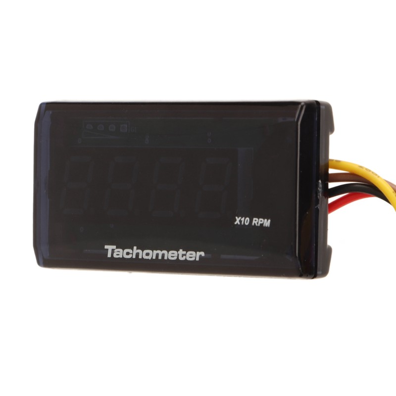Motorcycle Tachometer DC 12V Ultra Thin LCD Waterproof Backlight for