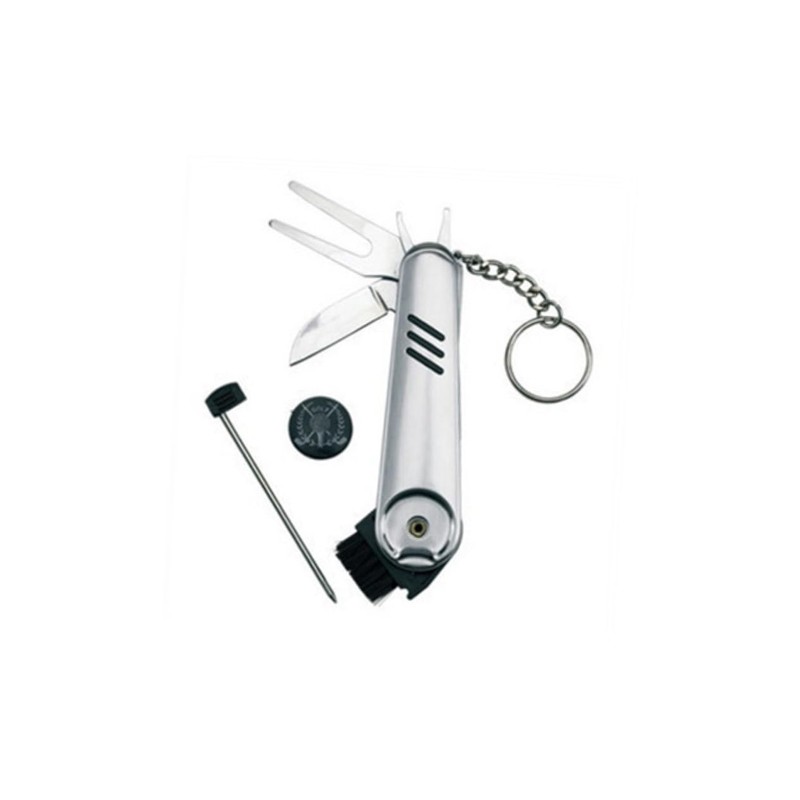 Kisangel 3pcs 6-in-1 Golf Multi Tool Divot Repair Ball Marker