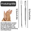 2 PCS Nagelhautschieber, 2 in 1 Nagelhautschneider Nagelpflege Werkzeug, Edelstahl