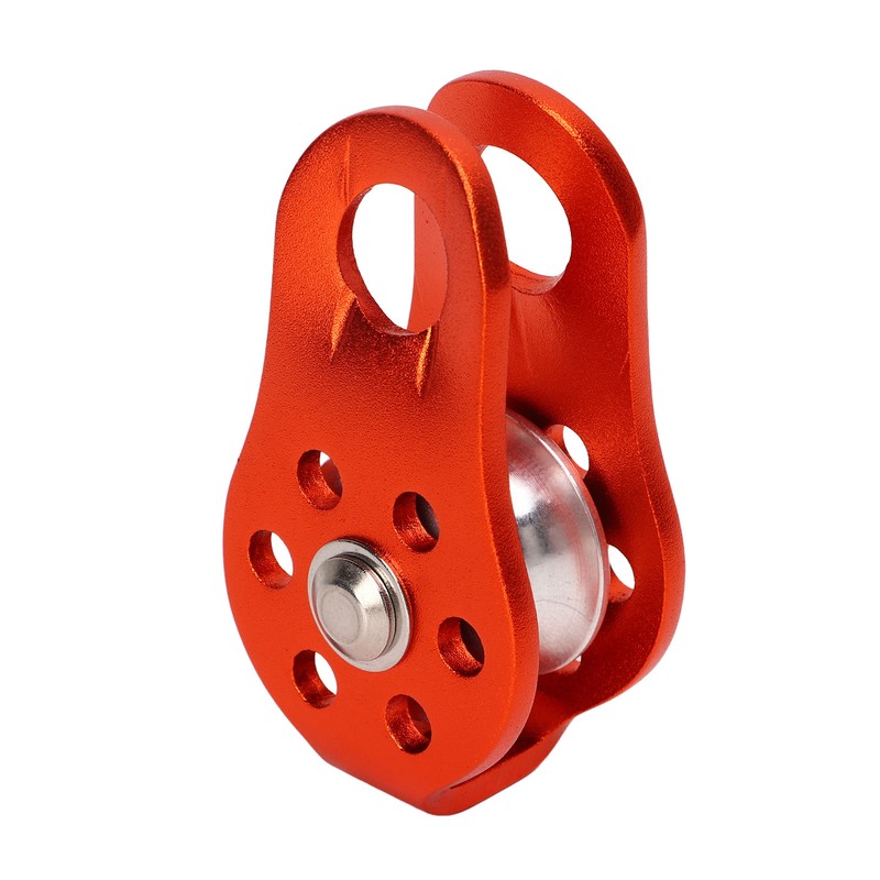 Rock Climbing Pulley Fixed Sideplate Single Sheave Pulley Orange Lift