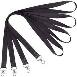 AIWOQI 4 Pack lanyards for keys id badges Holder 4 patterns Black bulk Lanyard for id Card Badge holders Keys keychain Office Neck cute lanyard Durable and fashionable