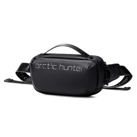 Riñonera Hombre, ARCTIC HUNTER AH Bandolera Cruzada Impermeable, Gran Capacidad Bolso de Pecho Antirrobo con Cremallera para Viaje, Senderismo, Ocio y Actividades al Aire Libre para Mujeres y Hombres