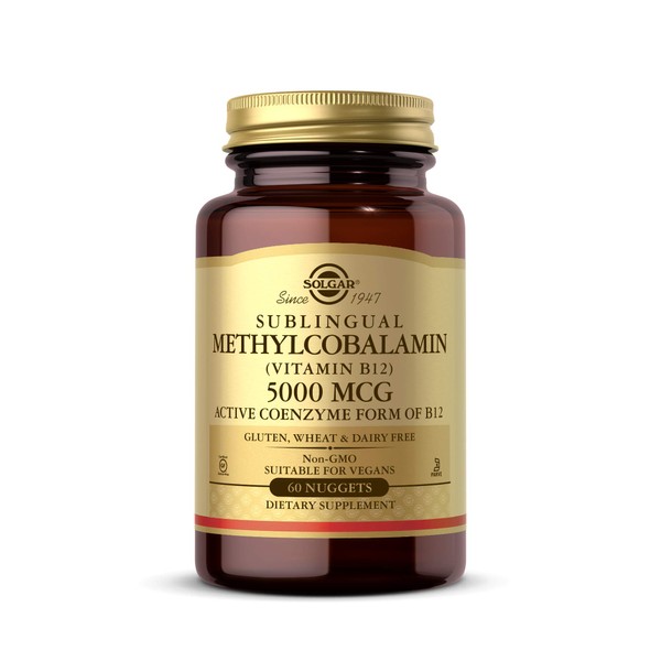 Solgar Methylcobalamin (Vitamin B12) 5000 mcg - Supports Energy Metabolism