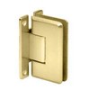 CRL Polished Brass Cologne Shower Pull and Hinge Set