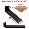 ISOKER Corner Shelf Bracket, 9 inch 3-Pack 1/5” Thick Carbon