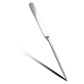 Lotsdonxia Stainless Steel Makeup Spatula – Dual-Ended Ergonomic Stirring Rod for Mixing Foundation, Cream, Skincare, and Cosmetics (163mm)