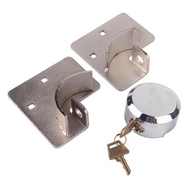 Van Garage Shed Door Padlock, Keyed Alike 1/2 Heavy Duty Solid Steel Hasp 73MM Garage Shed Door Lock Security Padlock Nut with 2 Keys for Trucks, Gates, and Vending Machine