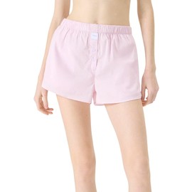 Florence By Mills Women's Sleep Boxer Short, Pink Chambray, X-Small