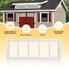 2 Pack Shed Windows 10'' x 29'' White Flush Mount