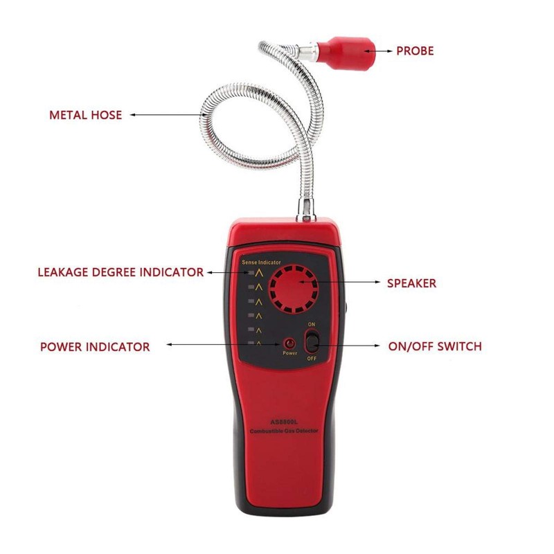 Smart Sensor AS8800L Flammable Gas Detector to Locate Combustible Gas