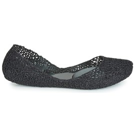 Melissa Women's Campana Papel Vii Closed Ballet Flats, Black Glitter 52682