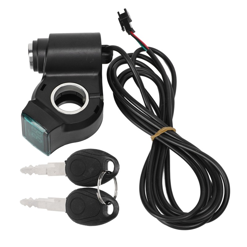 Electric Bike Throttle Grip Kit Speed Handlebars with Blue Font