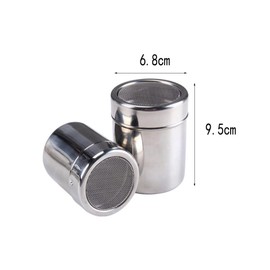 zaoalife Powder Sugar Storage Bottles Stainless Steel Powder Sugar Storage Bottles with Lid Sugar Bowl Cocoa Containers Powder Coffee Sifter Tool