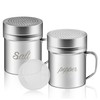 ZERUIDM Stainless Steel Salt and Pepper Shakers Set, 10 OZ