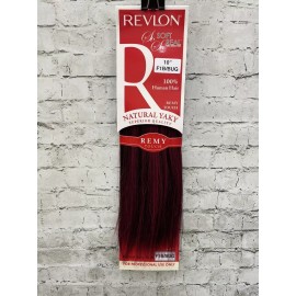 Revlon #F1B/BG Revlon 100% Human Hair Weaving extension 10" NIP Off black/Burgundy