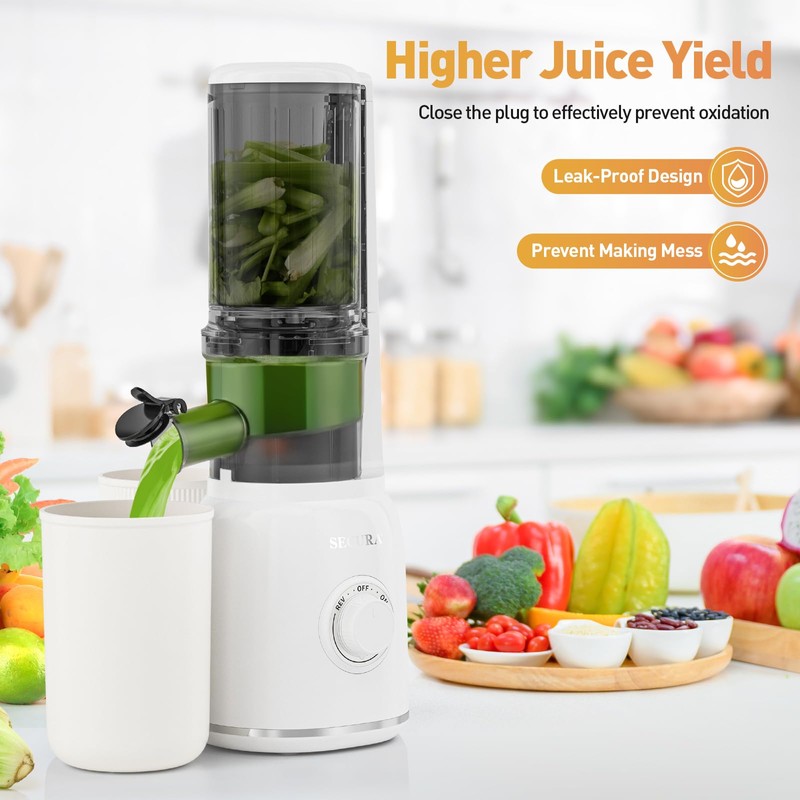 Secura Cold Press Juicer with Stainless Steel Prong Spiral Auger