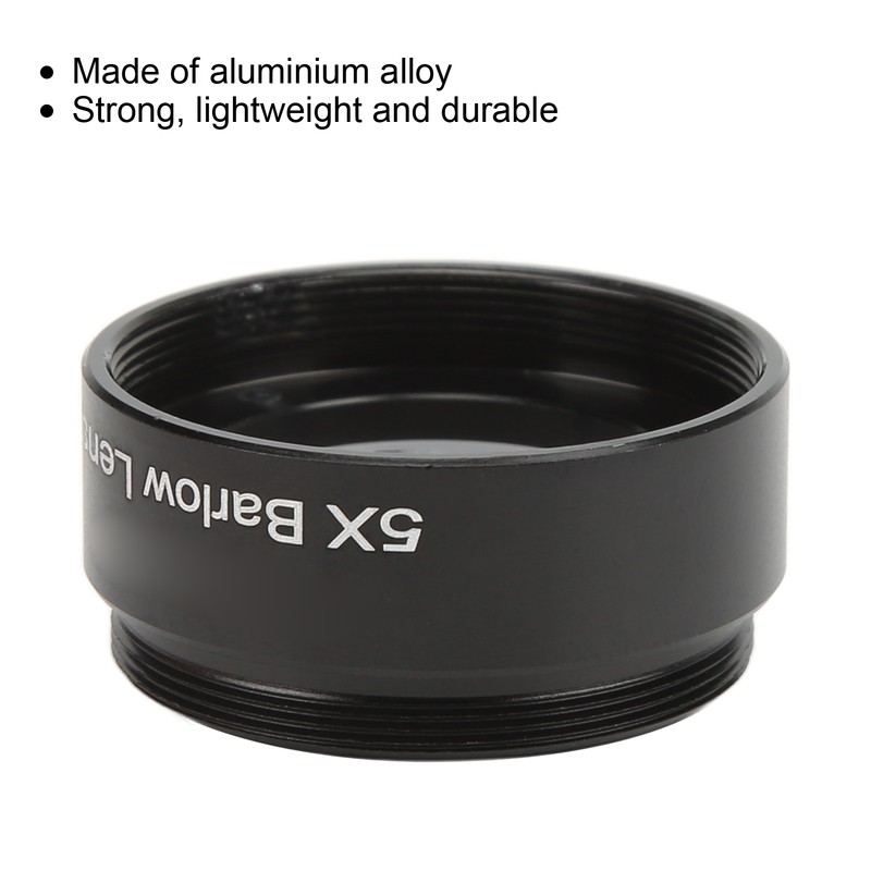 5X Barlow Lens M28.6 Threaded Interface Stereo Microscope Auxiliary Objective