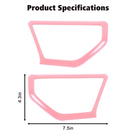 RT-TCZ A Pillar Speaker Trim Cover Ring Decoration Interior Accessories for Jeep Wrangler JL JLU & Gladiator JT 2018-2022 (Pink)